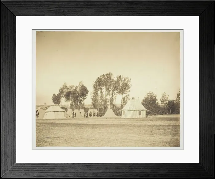 Framed Print : Untitled [officers], 1857. Creator: Gustave Le Gray