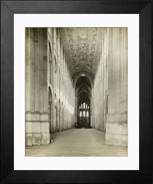 Framed Print : Ely Cathedral: Nave from Porch Door, 1891. Creator: Frederick Henry Evans Framed Print : Ely Cathedral: Nave from Porch Door, 1891. Creator: Frederick Henry Evans