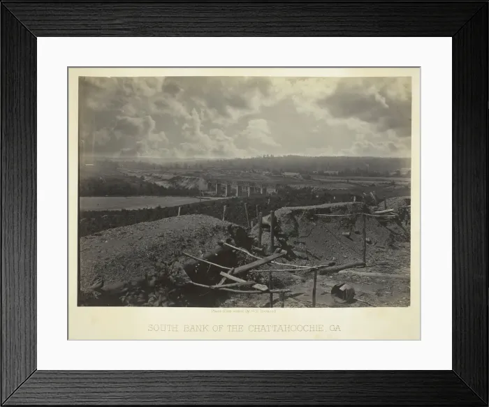 Framed Print : South Bank of the Chattahoochie, Ga. 1866. Creator: George N. Barnard Framed Print : South Bank of the Chattahoochie, Ga. 1866. Creator: George N. Barnard