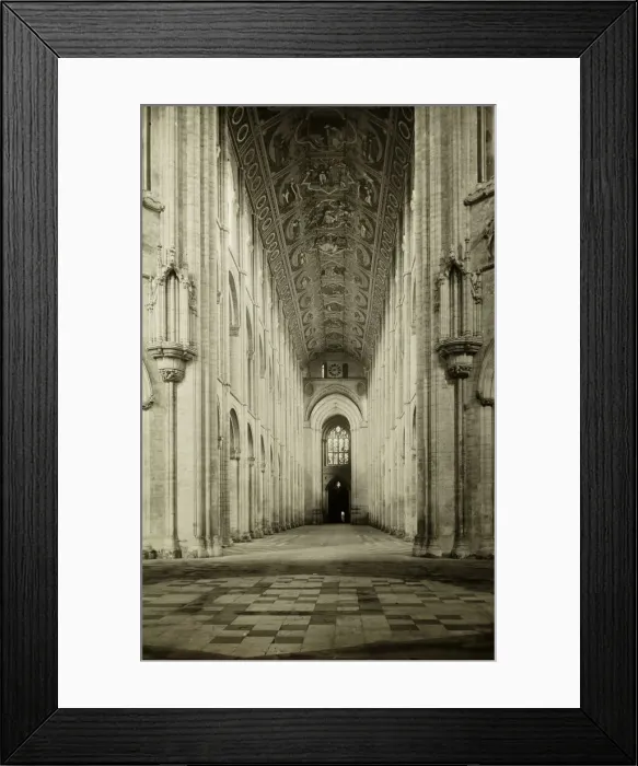Framed Print : Ely Cathedral: Nave, to West, c. 1891. Creator: Frederick Henry Evans Framed Print : Ely Cathedral: Nave, to West, c. 1891. Creator: Frederick Henry Evans
