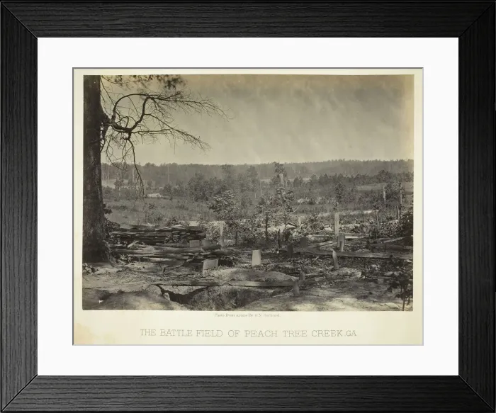 Framed Print : The Battle Field of Peach Tree Creek, Ga. 1864 / 66. Creator: George N. Barnard Framed Print : The Battle Field of Peach Tree Creek, Ga. 1864 / 66. Creator: George N. Barnard