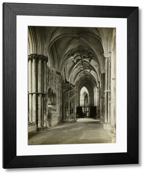 Framed Print : Ely Cathedral: North Choir Aisle to West, 1891. Creator: Frederick Henry Evans Framed Print : Ely Cathedral: North Choir Aisle to West, 1891. Creator: Frederick Henry Evans