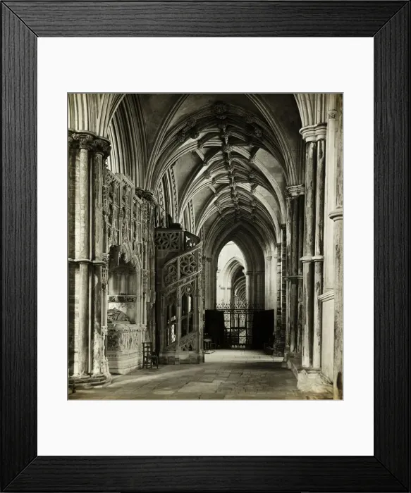 Framed Print : Ely Cathedral: North Choir Aisle to West, 1891. Creator: Frederick Henry Evans Framed Print : Ely Cathedral: North Choir Aisle to West, 1891. Creator: Frederick Henry Evans