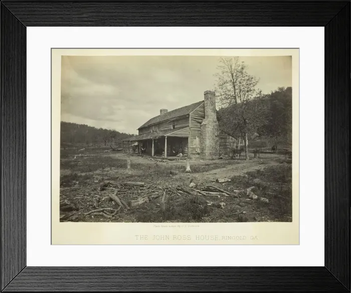 Framed Print : The John Ross House, Ringold, GA, 1866. Creator: George N. Barnard Framed Print : The John Ross House, Ringold, GA, 1866. Creator: George N. Barnard