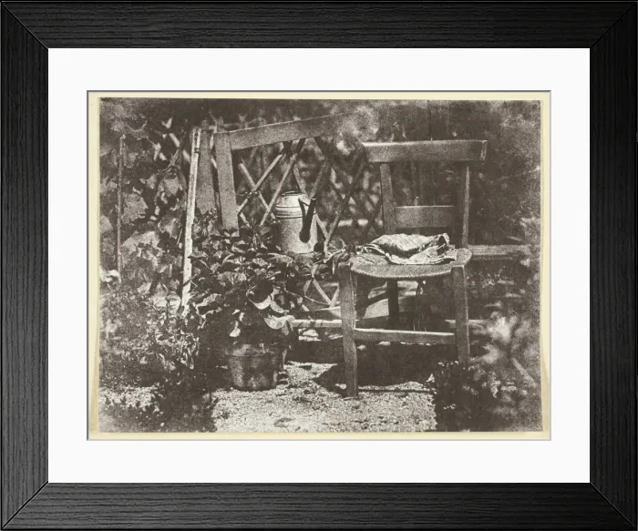 Framed Print : Chaise dans un Jardin, 1842 / 50, printed 1965. Creator: Hippolyte Bayard Framed Print : Chaise dans un Jardin, 1842 / 50, printed 1965. Creator: Hippolyte Bayard