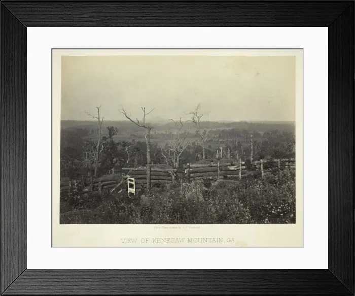 Framed Print : View of Kenesaw Mountain, Ga. 1866. Creator: George N. Barnard Framed Print : View of Kenesaw Mountain, Ga. 1866. Creator: George N. Barnard