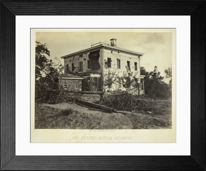 Framed Print : The Potter House Atlanta, 1864. Creator: George N. Barnard Framed Print : The Potter House Atlanta, 1864. Creator: George N. Barnard