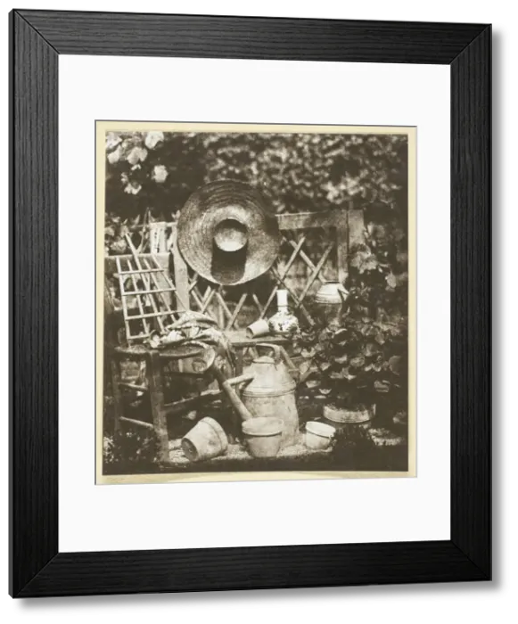 Framed Print : Composition au chapeau, c. 1842, printed 1965. Creator: Hippolyte Bayard Framed Print : Composition au chapeau, c. 1842, printed 1965. Creator: Hippolyte Bayard