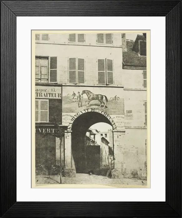Framed Print : Enseigne d un Marchand de Chevaux, 1842 / 50, printed 1965. Creator: Hippolyte Bayard Framed Print : Enseigne d un Marchand de Chevaux, 1842 / 50, printed 1965. Creator: Hippolyte Bayard