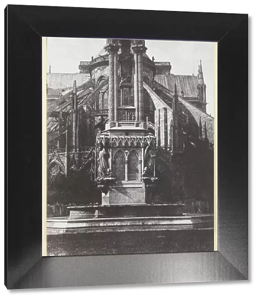La Fontaine du square de l'Archeveche; Derriere Notre-Dame, 1847, printed 1965. Creator: Hippolyte Bayard