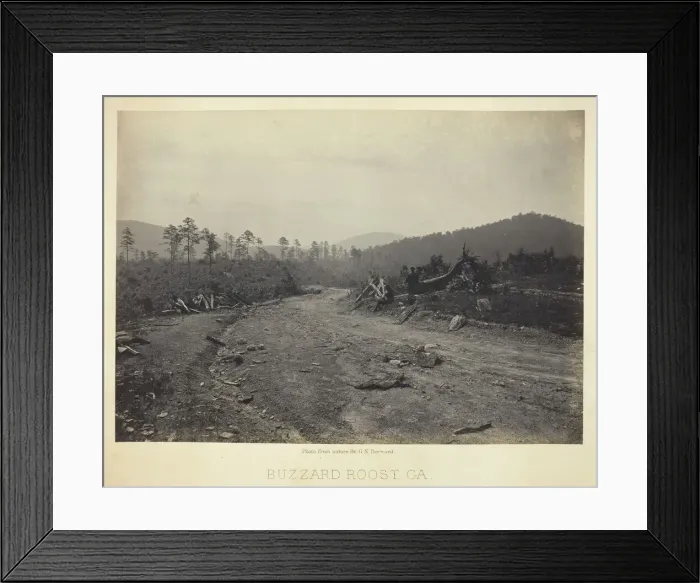 Framed Print : Buzzard Roost, GA, 1866. Creator: George N. Barnard Framed Print : Buzzard Roost, GA, 1866. Creator: George N. Barnard