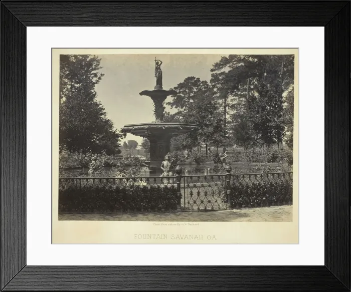 Framed Print : Fountain, Savannah, GA, 1866. Creator: George N. Barnard Framed Print : Fountain, Savannah, GA, 1866. Creator: George N. Barnard