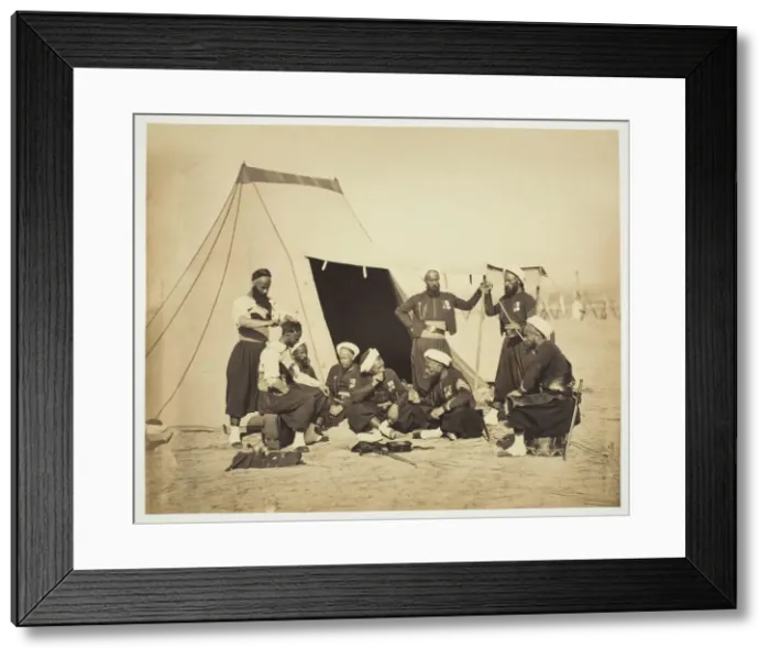 Framed Print : Untitled (Zouaves), 1857. Creator: Gustave Le Gray Framed Print : Untitled (Zouaves), 1857. Creator: Gustave Le Gray