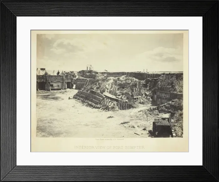 Framed Print : Interior View of Fort Sumpter, 1866. Creator: George N. Barnard Framed Print : Interior View of Fort Sumpter, 1866. Creator: George N. Barnard