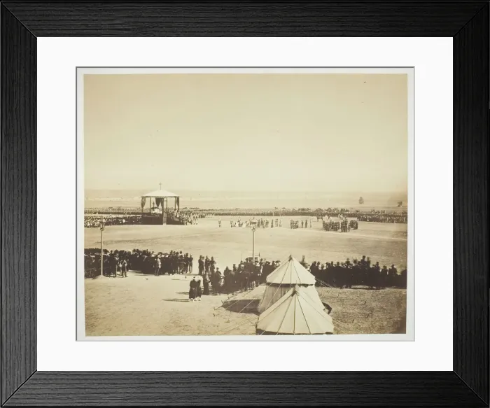 Framed Print : Mass, Camp de Chalons, 1857. Creator: Gustave Le Gray Framed Print : Mass, Camp de Chalons, 1857. Creator: Gustave Le Gray