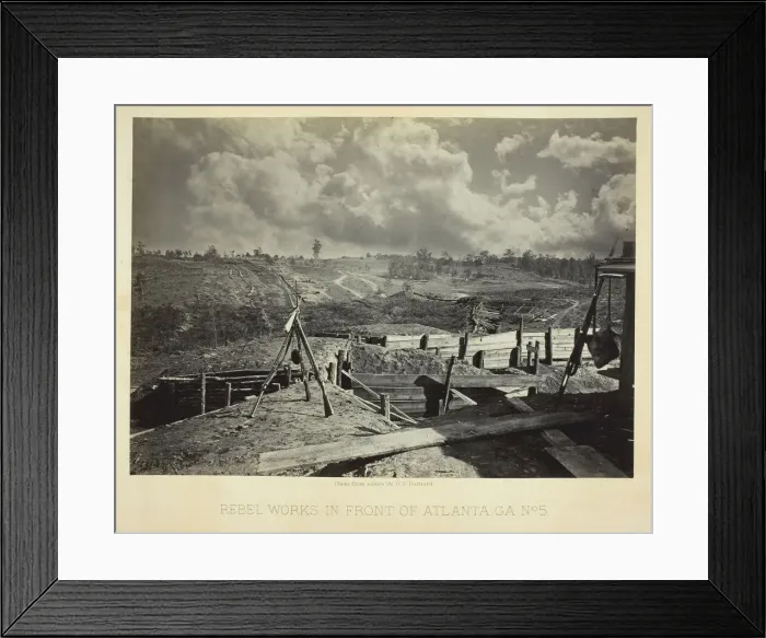 Framed Print : Rebel Works in Front of Atlanta, GA, No. 5, 1864. Creator: George N. Barnard Framed Print : Rebel Works in Front of Atlanta, GA, No. 5, 1864. Creator: George N. Barnard
