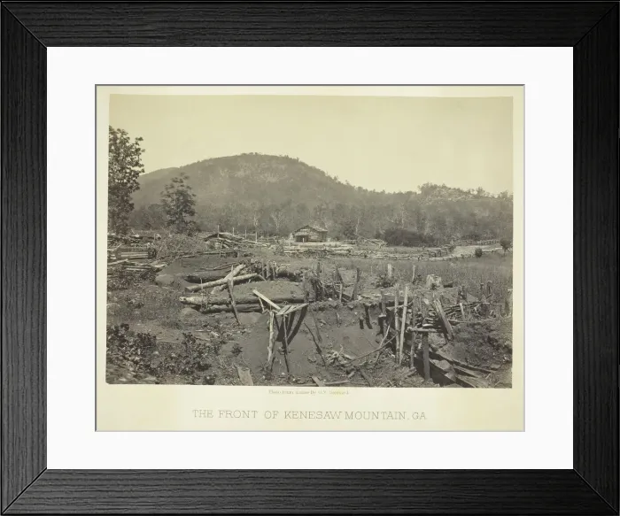 Framed Print : The Front of Kenesaw Mountain, GA, 1866. Creator: George N. Barnard Framed Print : The Front of Kenesaw Mountain, GA, 1866. Creator: George N. Barnard