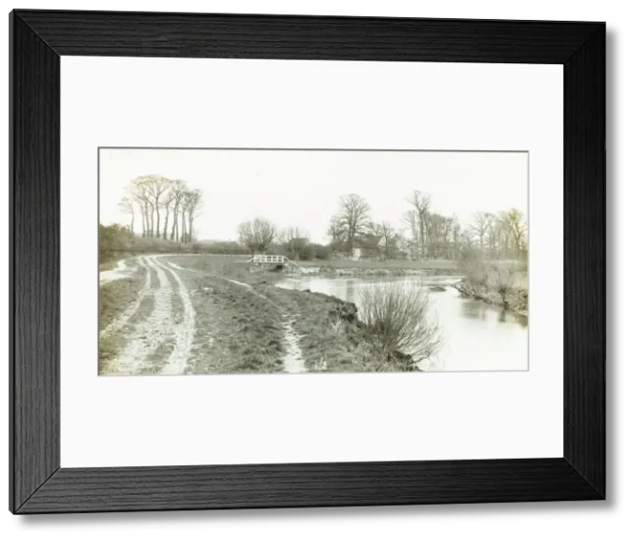 Framed Print : Kelmscott Manor: From the Thames, 1896. Creator: Frederick Henry Evans Framed Print : Kelmscott Manor: From the Thames, 1896. Creator: Frederick Henry Evans