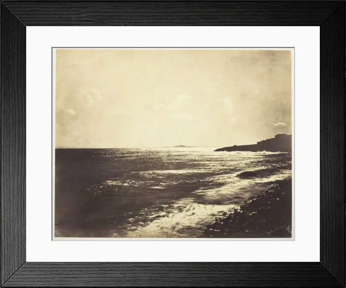 Framed Print : Mediterranean with Mount Agde, 1857. Creator: Gustave Le Gray Framed Print : Mediterranean with Mount Agde, 1857. Creator: Gustave Le Gray