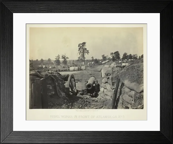 Framed Print : Rebel Works in Front of Atlanta, GA, No. 3, 1864. Creator: George N. Barnard Framed Print : Rebel Works in Front of Atlanta, GA, No. 3, 1864. Creator: George N. Barnard