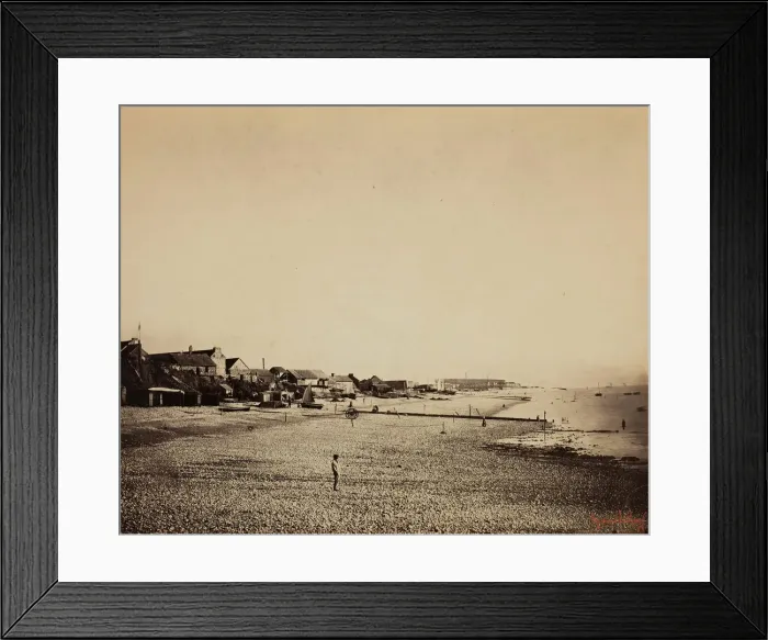 Framed Print : The Beach at Sainte-Adresse, 1856 / 57. Creator: Gustave Le Gray Framed Print : The Beach at Sainte-Adresse, 1856 / 57. Creator: Gustave Le Gray