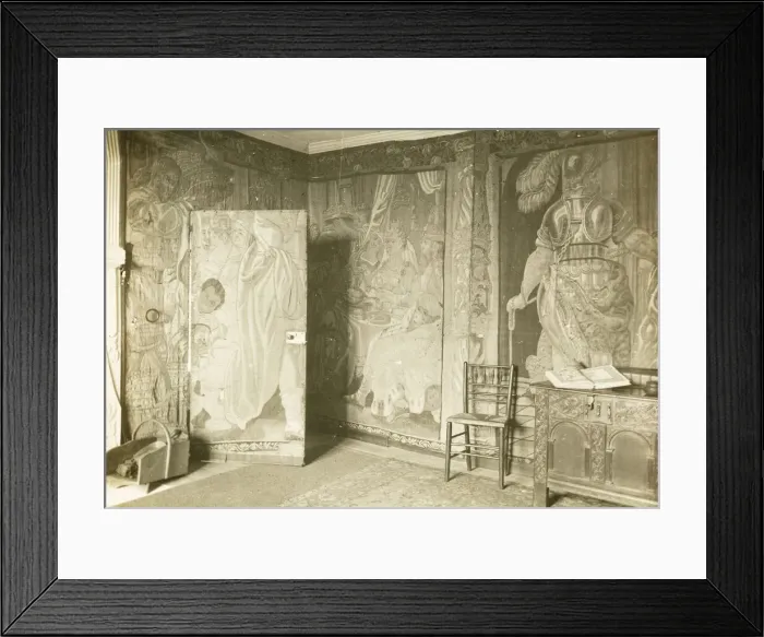 Framed Print : Kelmscott Manor: In the Tapestry Room, 1896. Creator: Frederick Henry Evans Framed Print : Kelmscott Manor: In the Tapestry Room, 1896. Creator: Frederick Henry Evans
