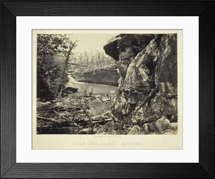 Framed Print : Lu-La Lake Lookout Mountain, 1864 / 66. Creator: George N. Barnard Framed Print : Lu-La Lake Lookout Mountain, 1864 / 66. Creator: George N. Barnard