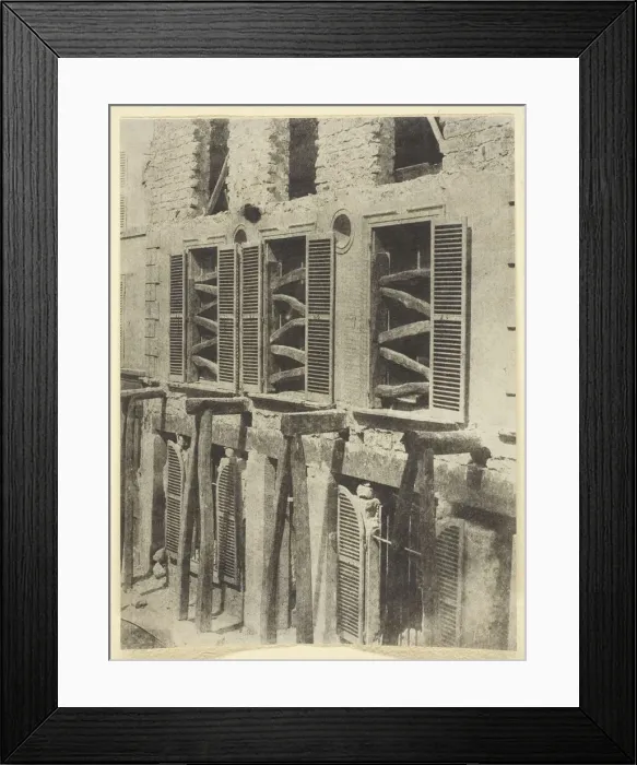 Framed Print : Vieille Maison en Restauration, 1842 / 50, printed 1965. Creator: Hippolyte Bayard Framed Print : Vieille Maison en Restauration, 1842 / 50, printed 1965. Creator: Hippolyte Bayard