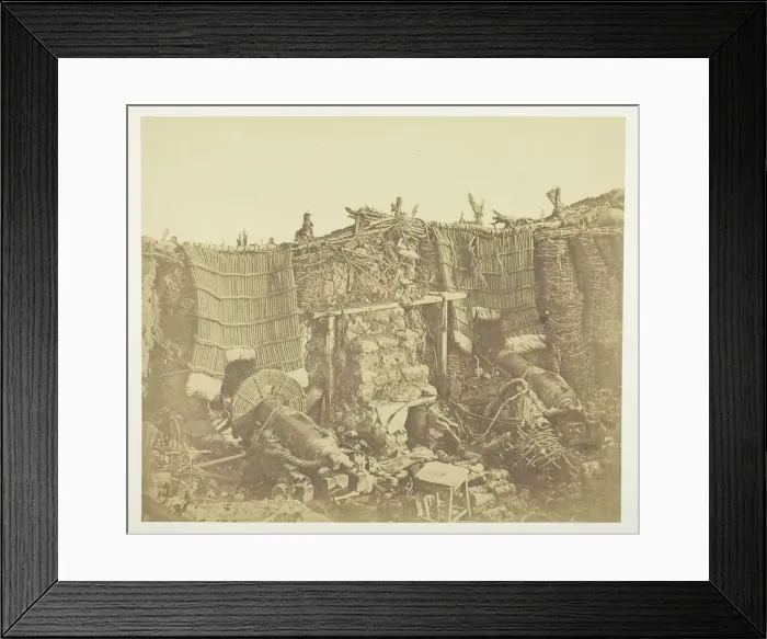 Framed Print : Interior of the (Russian) Barrack Battery, Showing Mantelets, 1855 Framed Print : Interior of the (Russian) Barrack Battery, Showing Mantelets, 1855