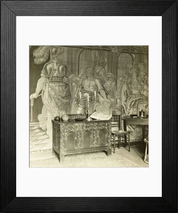 Framed Print : Kelmscott Manor: Tapestry Details, 1896. Creator: Frederick Henry Evans Framed Print : Kelmscott Manor: Tapestry Details, 1896. Creator: Frederick Henry Evans