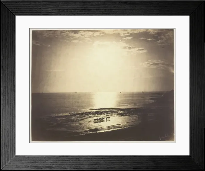 Framed Print : The Haloed Sun, 1856. Creator: Gustave Le Gray Framed Print : The Haloed Sun, 1856. Creator: Gustave Le Gray
