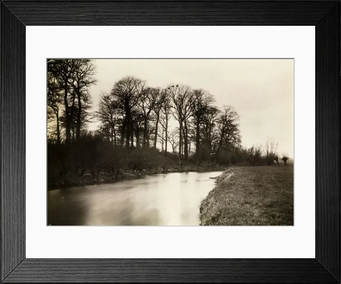 Framed Print : Kelmscott Manot: The Thames Near the Manor, 1896. Creator: Frederick Henry Evans Framed Print : Kelmscott Manot: The Thames Near the Manor, 1896. Creator: Frederick Henry Evans