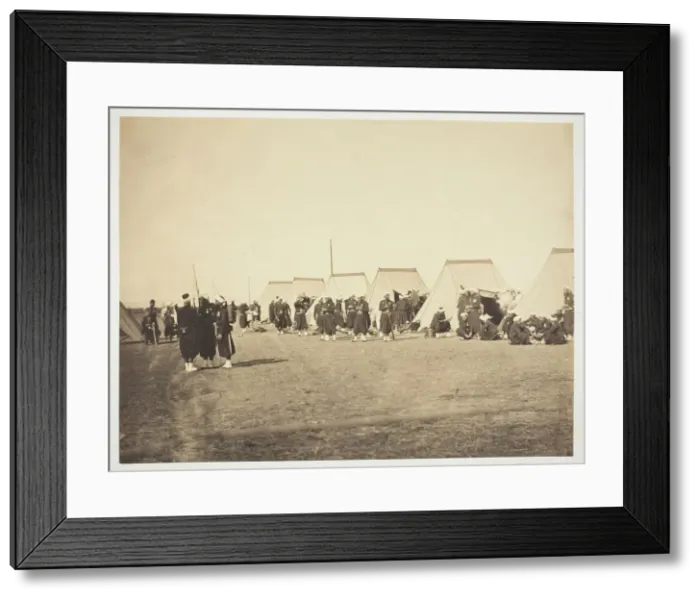 Framed Print : Untitled [Zouaves], 1857. Creator: Gustave Le Gray