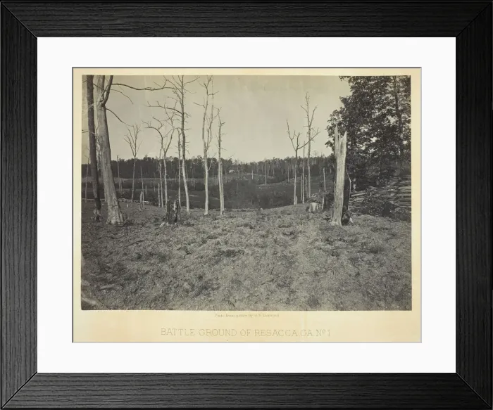 Framed Print : Battle Ground of Resacca, GA, No. 1, 1866. Creator: George N. Barnard Framed Print : Battle Ground of Resacca, GA, No. 1, 1866. Creator: George N. Barnard