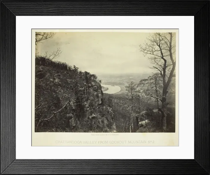 Framed Print : Chattanooga Valley from Lookout Mountain, No. 2, 1864 / 66. Creator: George N. Barnard Framed Print : Chattanooga Valley from Lookout Mountain, No. 2, 1864 / 66. Creator: George N. Barnard