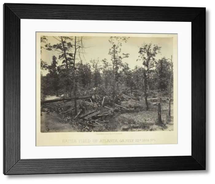 Framed Print : Battle Field of Atlanta, GA No. 1, July 22, 1864. Creator: George N. Barnard Framed Print : Battle Field of Atlanta, GA No. 1, July 22, 1864. Creator: George N. Barnard
