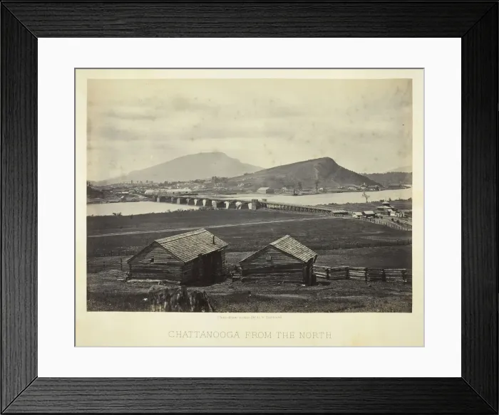 Framed Print : Chattanooga from the North, 1864. Creator: George N. Barnard Framed Print : Chattanooga from the North, 1864. Creator: George N. Barnard
