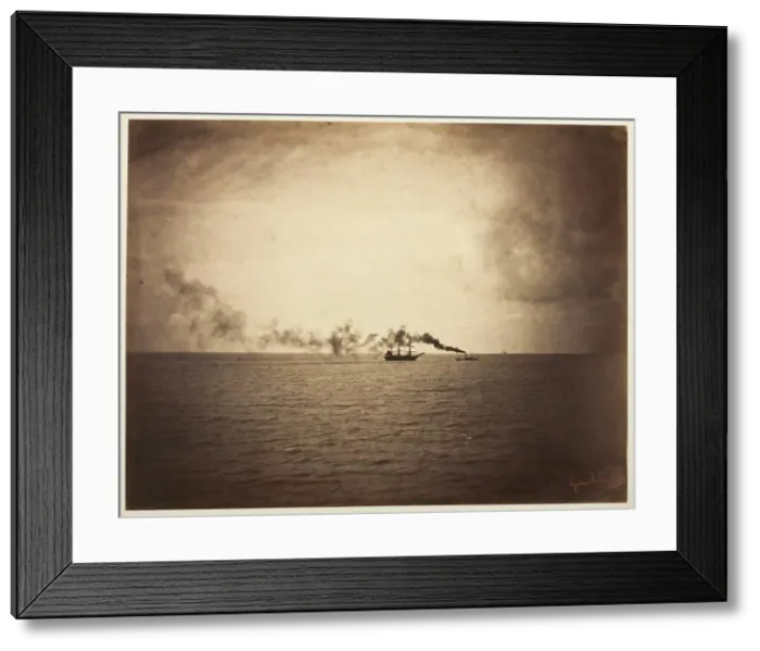 Framed Print : The Tugboat, 1856 / 57. Creator: Gustave Le Gray Framed Print : The Tugboat, 1856 / 57. Creator: Gustave Le Gray