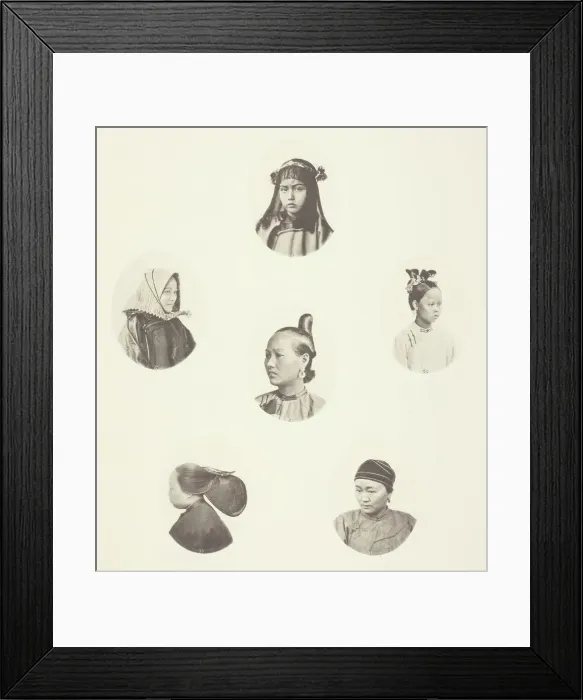 Framed Print : Headdress of Cantonese Girl; Winter Headdress; Coiffure of Swatow Woman; Coiffure of Framed Print : Headdress of Cantonese Girl; Winter Headdress; Coiffure of Swatow Woman; Coiffure of