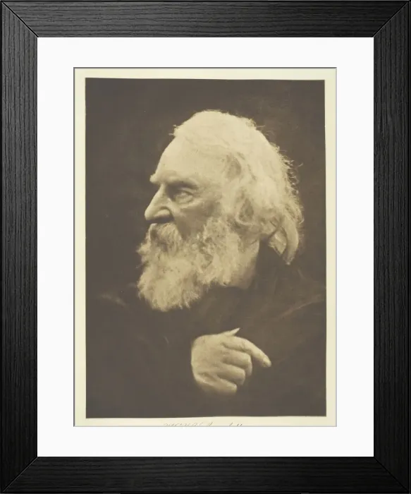 Framed Print : H. W. Longfellow, 1868, printed c. 1893. Creator: Julia Margaret Cameron Framed Print : H. W. Longfellow, 1868, printed c. 1893. Creator: Julia Margaret Cameron