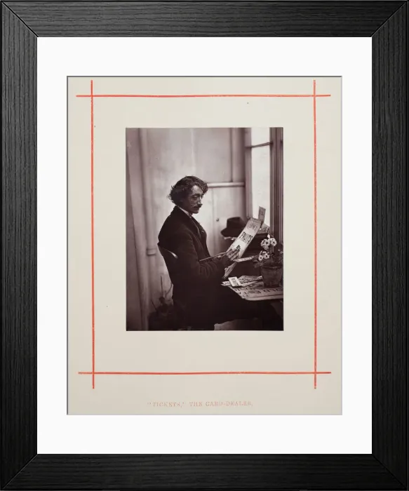 Framed Print : Tickets the Card-Dealer, 1877. Creator: John Thomson Framed Print : Tickets the Card-Dealer, 1877. Creator: John Thomson