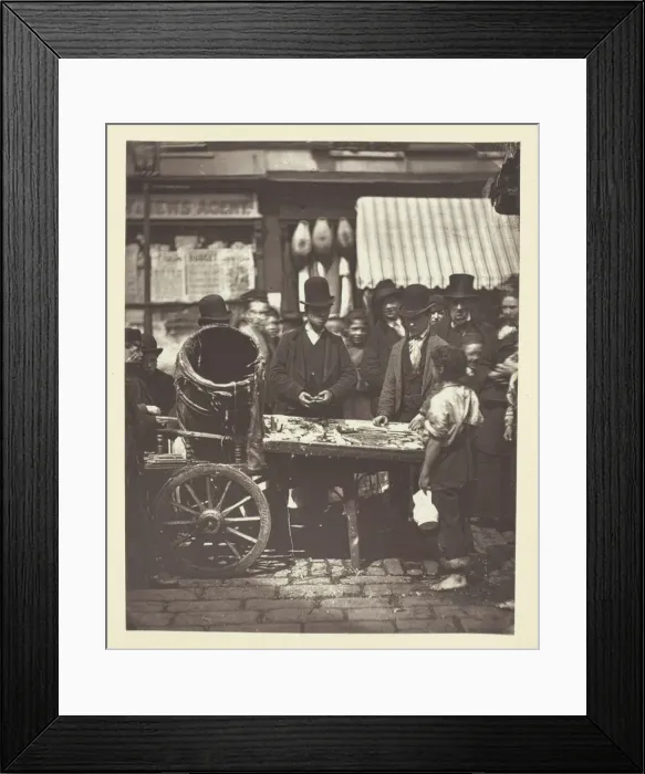 Framed Print : Cheap Fish of St. Giles s, 1881. Creator: John Thomson Framed Print : Cheap Fish of St. Giles s, 1881. Creator: John Thomson