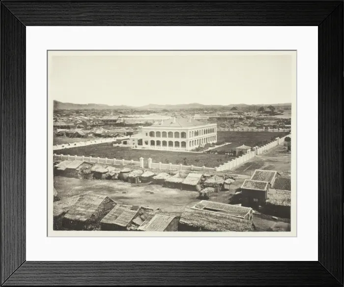 Framed Print : The Old Factory Site, Canton, c. 1868. Creator: John Thomson Framed Print : The Old Factory Site, Canton, c. 1868. Creator: John Thomson