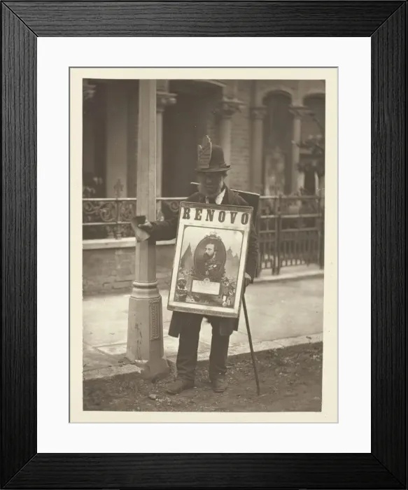 Framed Print : The London Boardmen, 1881. Creator: John Thomson Framed Print : The London Boardmen, 1881. Creator: John Thomson