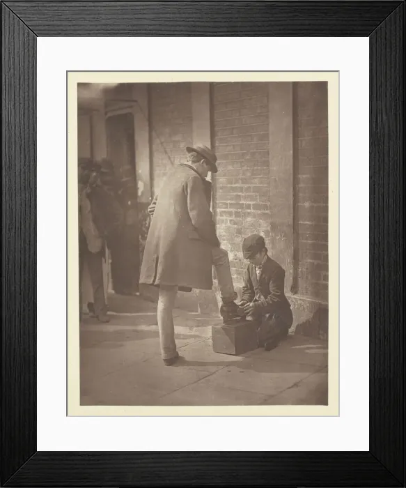 Framed Print : The Independent Shoe-Black, 1881. Creator: John Thomson Framed Print : The Independent Shoe-Black, 1881. Creator: John Thomson