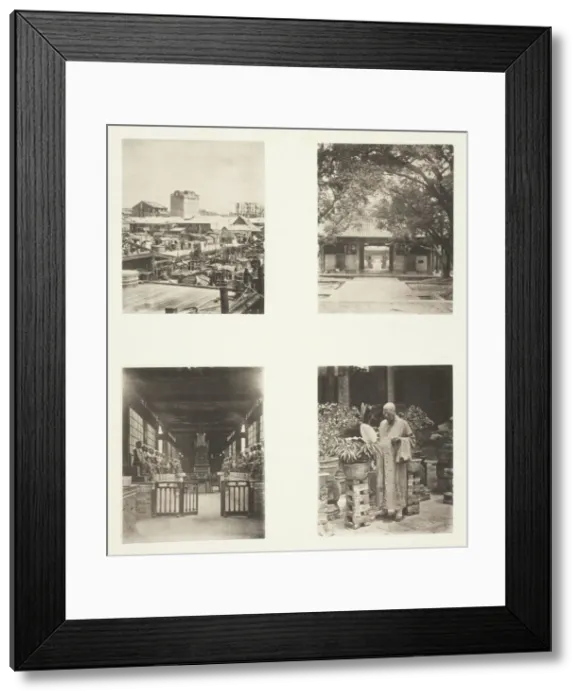 Framed Print : A Canton Pawn Shop; Honam Temple, Canton; Temple of Five Hundred Gods, Canton... c. 1868 Framed Print : A Canton Pawn Shop; Honam Temple, Canton; Temple of Five Hundred Gods, Canton... c. 1868