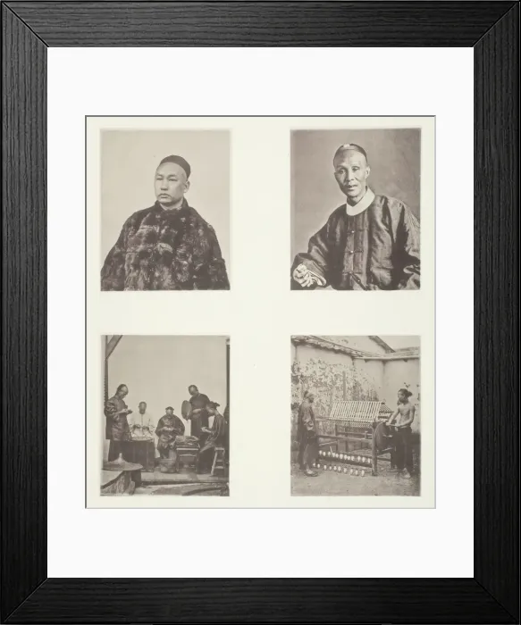 Framed Print : A Cantonese Gentleman; A Cantonese Gentleman; Schroffing Dollars; Reeling Silk, c. 1868 Framed Print : A Cantonese Gentleman; A Cantonese Gentleman; Schroffing Dollars; Reeling Silk, c. 1868