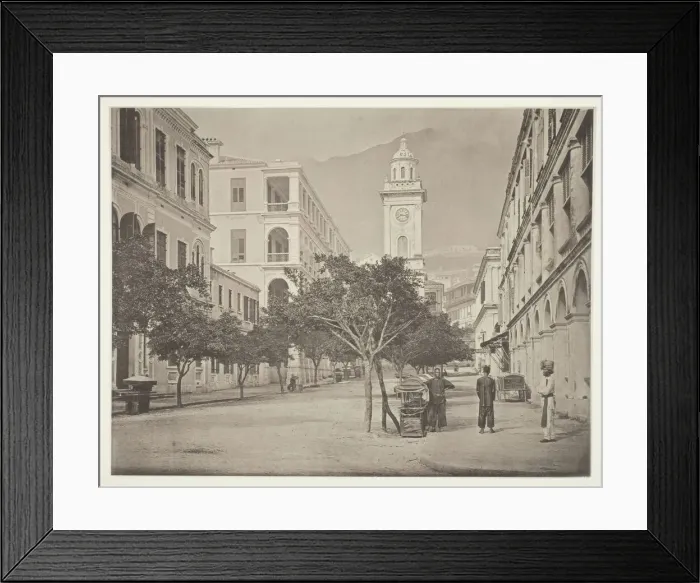 Framed Print : The Clock-Tower, Hong-Kong, c. 1868. Creator: John Thomson Framed Print : The Clock-Tower, Hong-Kong, c. 1868. Creator: John Thomson