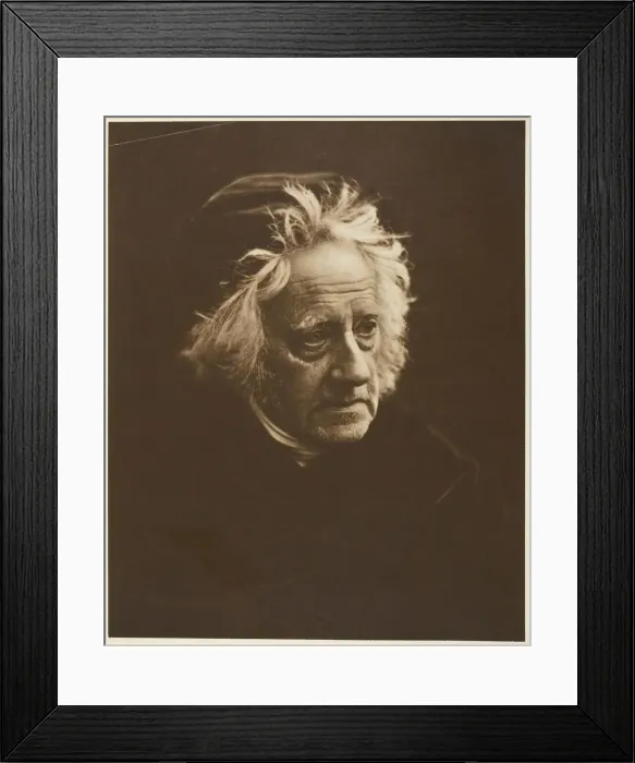 Framed Print : Sir John Herschel, 1867, printed 1875. Creator: Julia Margaret Cameron Framed Print : Sir John Herschel, 1867, printed 1875. Creator: Julia Margaret Cameron