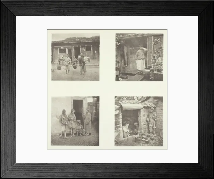 Framed Print : Foochow Coolies; A Foochow Detective; The Chief of Thieves; Beggars Living in a Tour, c Framed Print : Foochow Coolies; A Foochow Detective; The Chief of Thieves; Beggars Living in a Tour, c
